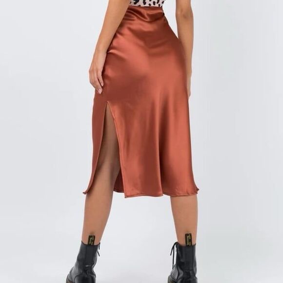 Princess Polly Copper Midi Skirt - Picture 3 of 5